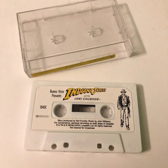 Vtg 1989 Indiana Jones  and The Last Crusader Cassette Tape - Picture 4 of 8